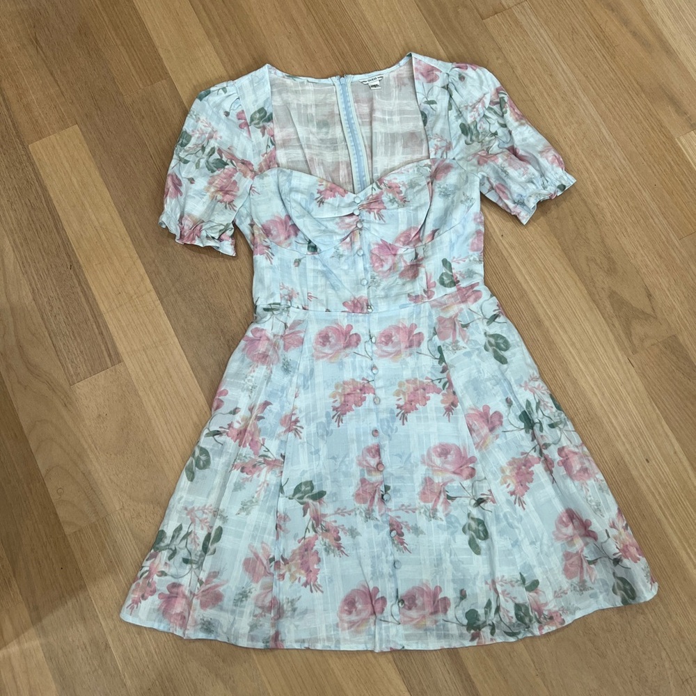 Guess Floral Puff Sleeve Dress